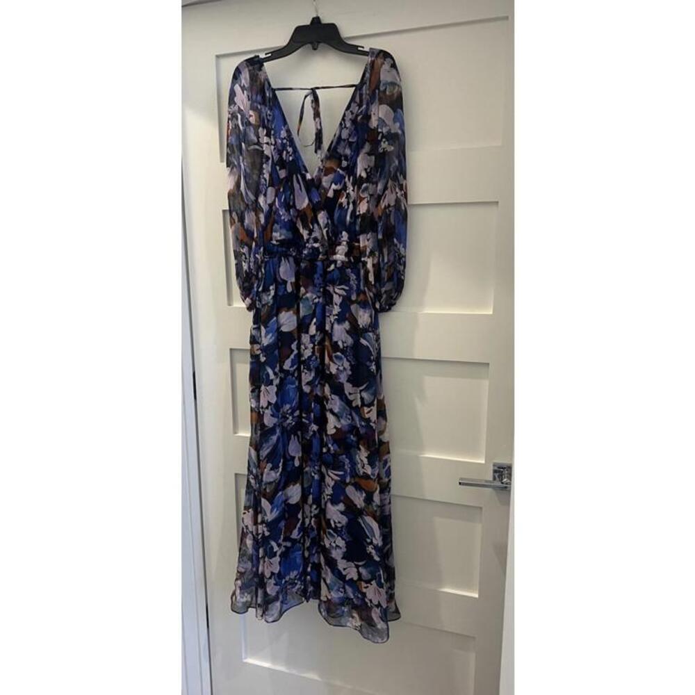 $267 Derek Lam 10 Crosby Women's V-Neck Floral Maxi Dress Size 4 - Picture 7 of 15